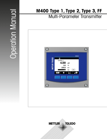 Mettler Toledo Multi-parameterTransmitter M400 Operating Instruction
