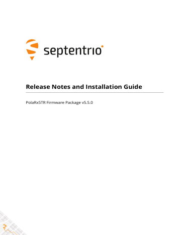 septentrio PolaRx5TR Multi-Frequency Multi-Constellation GNSS Time and Frequency Transfer Receiver Installation Guide | Manualzz