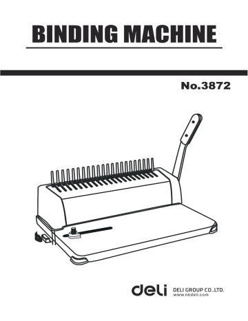 DELI E3872 Comb Binding Machine User Manual | Manualzz