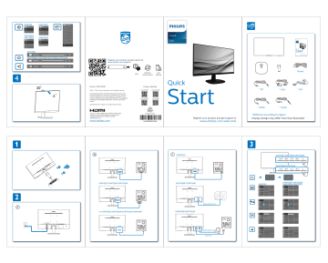 Philips V-Line 243V7 LED Display Quick Start Guide | Manualzz