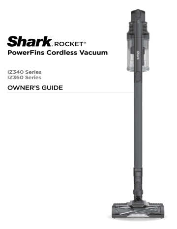 Shark IZ300 Series Rocket PowerFins Cordless Vacuum User Manual | Manualzz