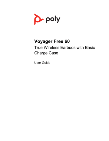 Earbud swipe sensor controls. Poly Voyager Free 60 | Manualzz