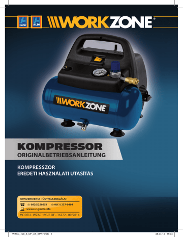 Workzone WZAC 190/6 OF Air Compressor Bedienungsanleitung | Manualzz