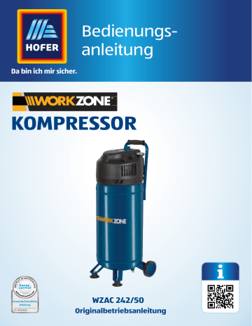 Workzone WZAC 242/50 Air Compressor Bedienungsanleitung | Manualzz