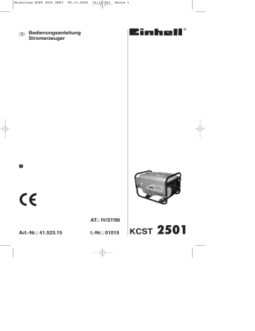 EINHELL KCST 2501 Power Generator Bedienungsanleitung | Manualzz