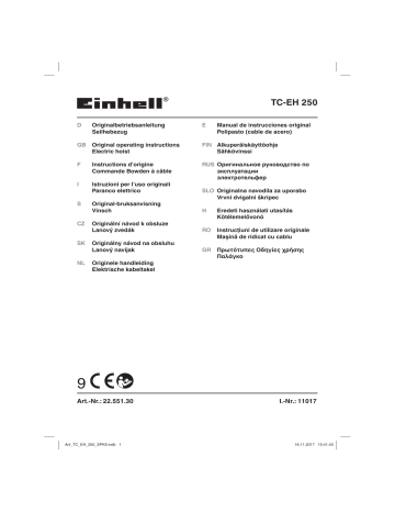 Einhell 2255135 lier TC-Eh 250-18, 18 m kabel