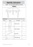 Noble House 41057 Fiona 30 in. Grey Square Metal Outdoor Dining Table Instructions