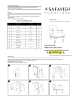 SAFAVIEH MCR4731D Devona Dark Gray/White Arm Chair Instructions