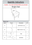 Noble House 42849 Arezzo Gray 3-Piece Wood and Plastic Outdoor Bistro Set Instructions