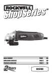 Shop Series RC4700 6 Amp 4-1/2 in. Angle Grinder Use and Care Manual