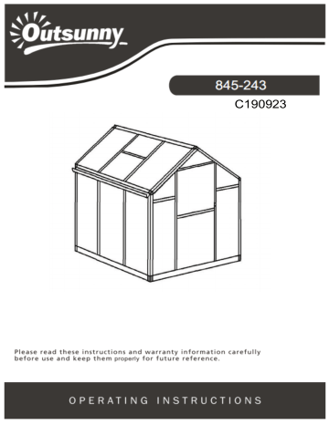 Outsunny 845-243 6 ft L. x 6 ft. W Stable Outdoor Walk-In Garden ...