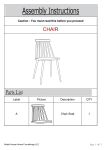 Noble House 55398 Dunsmuir Black Farmhouse Spindle-Back Dining Chair (Set of 2) Instructions