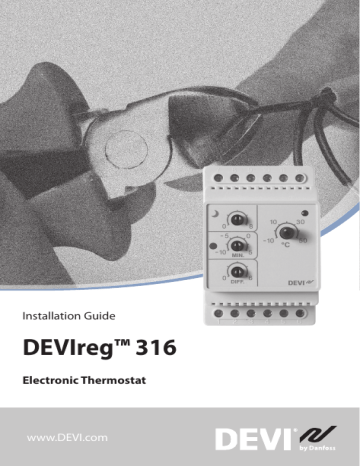 Minimum Temperature Limiter. Danfoss DEVIreg™ 316, Devireg 316, reg 316 ...