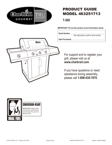 Parts Diagram. Char-Broil 463251714, 463251713 | Manualzz