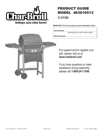 Charbroil 463610513 Bbq And Gas Grill Owner s Manual Manualzz