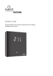 nVent RAYCHEM Green Leaf Programmable Thermostat Instruction manual