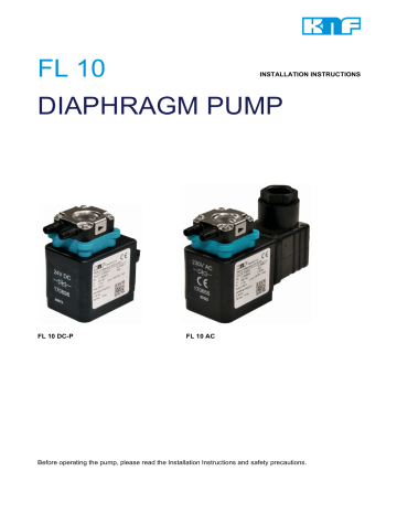 KNF FL 10 隔膜液泵 Installation instructions | Manualzz