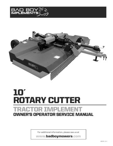 Bad Boy 2021 Cutter 10' Cutters & Implements Owner's Manual | Manualzz