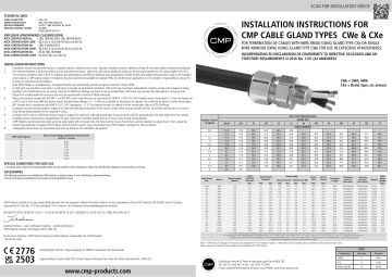 CMP CWe & CXe Explosive Atmosphere Cable Gland Installation ...