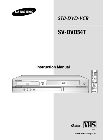 Setting the STB-DVD-VCR Output Channel. Samsung SV-DVD54T | Manualzz