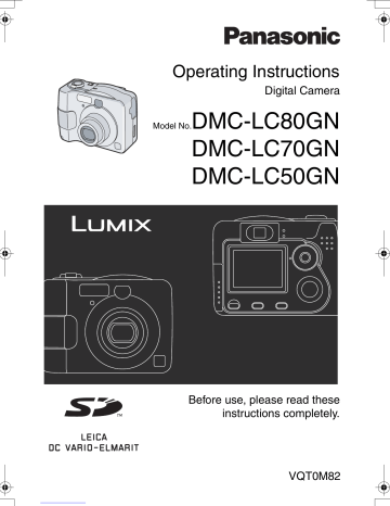 Quick Guide. Panasonic Lumix DMC-LC70, Lumix DMC-LC50 | Manualzz