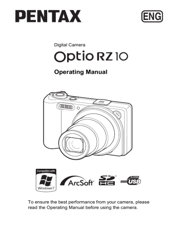 Turning the Camera On and Off. Pentax Optio Optio RZ10, 16861, 16811, 16841, Optio RZ-10, RZ10, Optio RZ 10, 16826 | Manualzz
