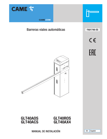 CAME GARD LT4 BARRIER Installation manual | Manualzz