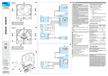 CAME MTMA/IP-MTMV/IP VIDEO ENTRY SYSTEM Installation manual | Manualzz