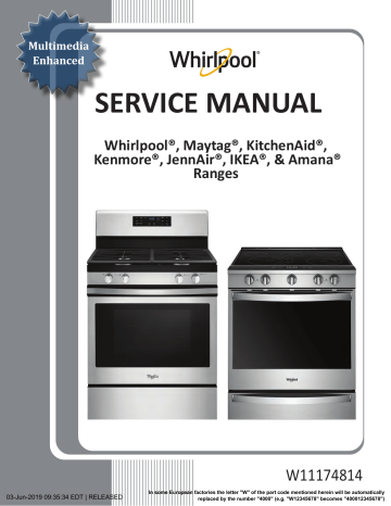 KitchenAid KFEG500EWH 30-Inch 5-Element Electric Convection Range Service Manual | Manualzz