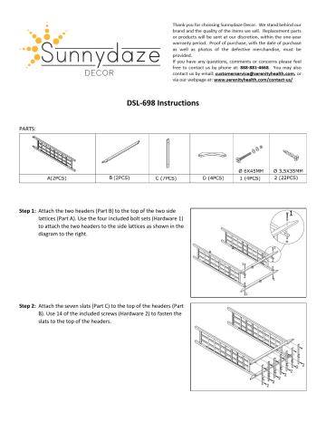 Sunnydaze Decor DSL 698 Wooden Outdoor Garden Arbor Assembly