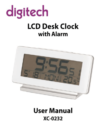 DIGITECH XC0232 LCD Desk Clock Owner's Manual | Manualzz