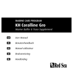 Red Sea KH Coralline Gro User manual