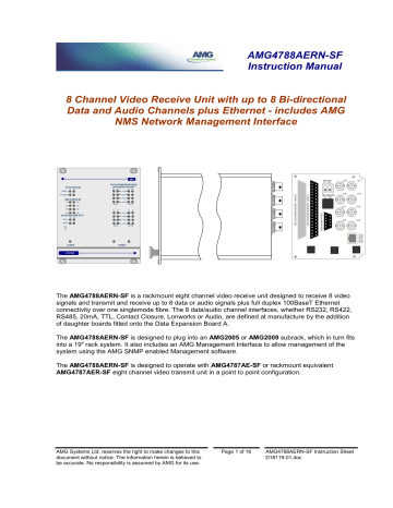 AMG AMG4788AERN-SF Instruction Sheet | Manualzz