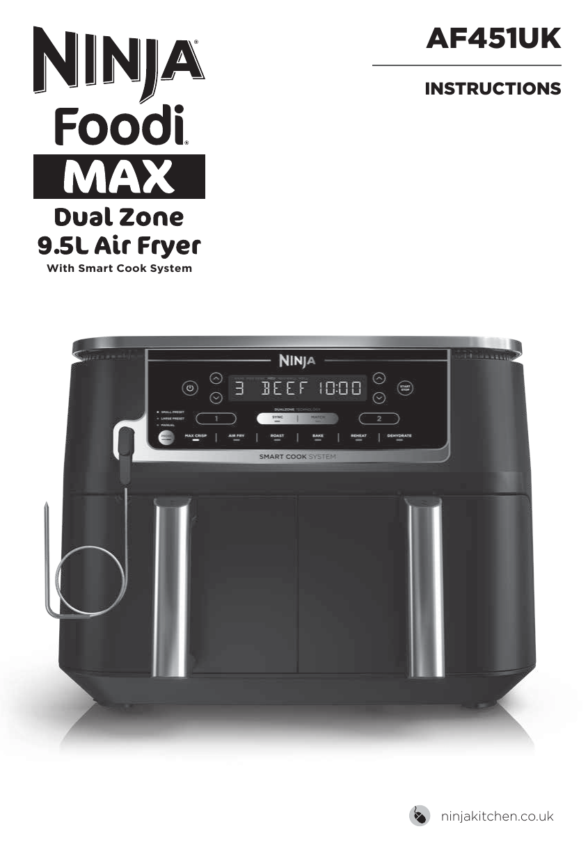 Ninja foodi discount air fryer instructions