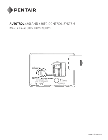 Autotrol 460i & 460TC Control Installation And Operation Instructions ...