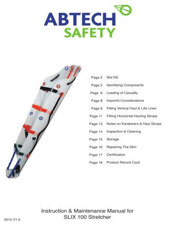 ISC SLIX100 KIT Rescue Stretcher Kit User Manual | Manualzz