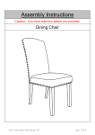 Noble House 107331 Rockney Beige and Natural Fabric Dining Chair (Set of 2) Instructions