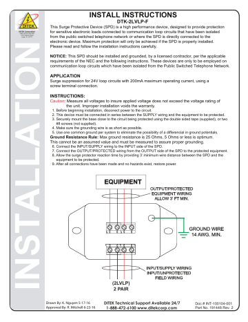 Ditek DTK-2LVLPF Installation Guide | Manualzz