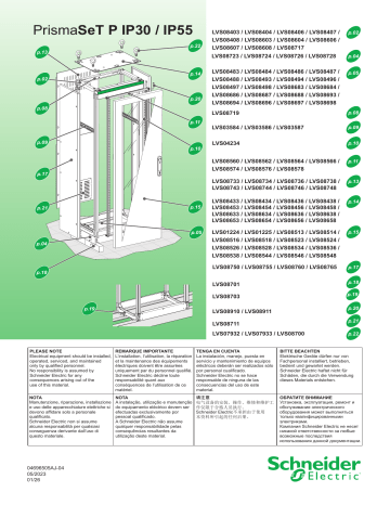 Schneider Electric PrismaSeT P Instruction Sheet | Manualzz