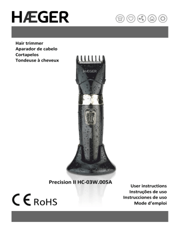 Haeger HC-03W.009A Cordless Hair Clipper Product Manual | Manualzz