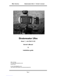 Stratomaster Ultra L Owner's Manual &amp; Installation Guide