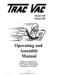Trac Vac 580 Operating And Assembly Manual