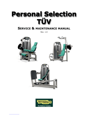 Technogym Personal Selection TUV Service Maintenance Manual | Manualzz
