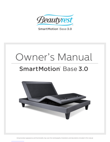 Beautyrest SmartMotion 2.0 Adjustable Bed Remote - Replacement Controller In Black