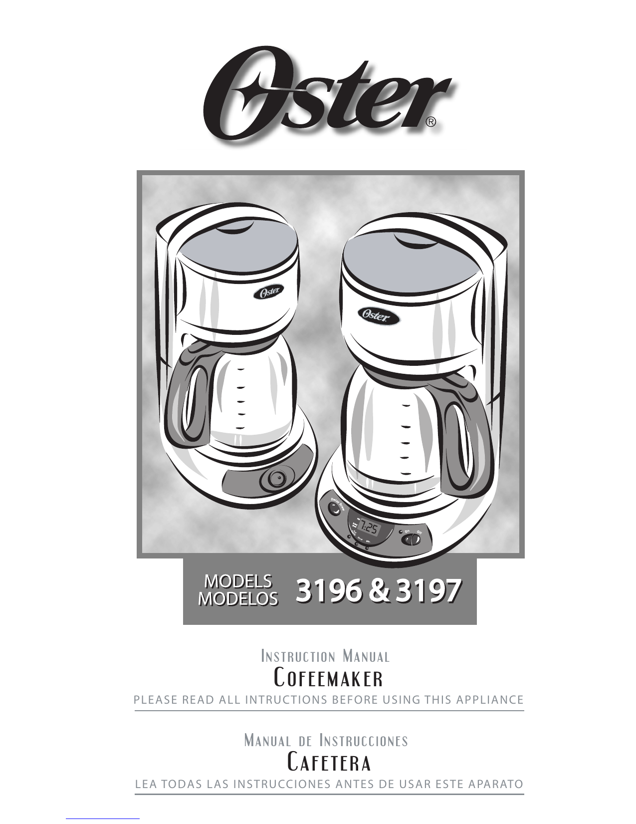 Small Appliances: OSTER 3297 COFFEE MAKER CAFETERA