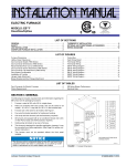 Johnson Controls Unitary Products EB10F Installation Manual