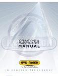 Hyd-Mech H-22A Operation And Maintenance Manual