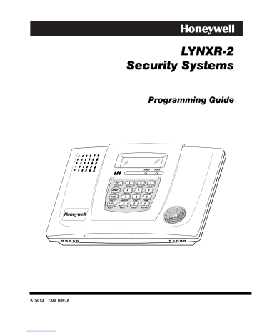 Honeywell LYNXR-2 Series Security System Programming Manual | Manualzz