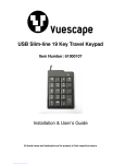 Vuescape 61000107 Installation &amp; User Manual