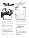 Wellsaw 8 Operating &amp; Maintenance Instructions